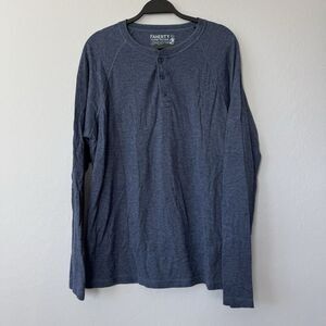 Faherty Cloud Cotton XLarge Heather Blue‎ Long Sleeve Shirt